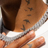 14mm Monaco Chain - White Gold