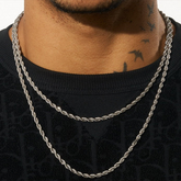 4mm Rope Chain - White Gold