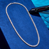 5mm Tennis Chain - White Gold
