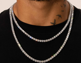5mm Tennis Chain - White Gold