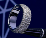 IGI Diamond 5 Row Paved Ring - 925 Silver - D Color - VVS1