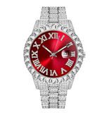 Men's Ruby Numeral Dial Moissanite Watch