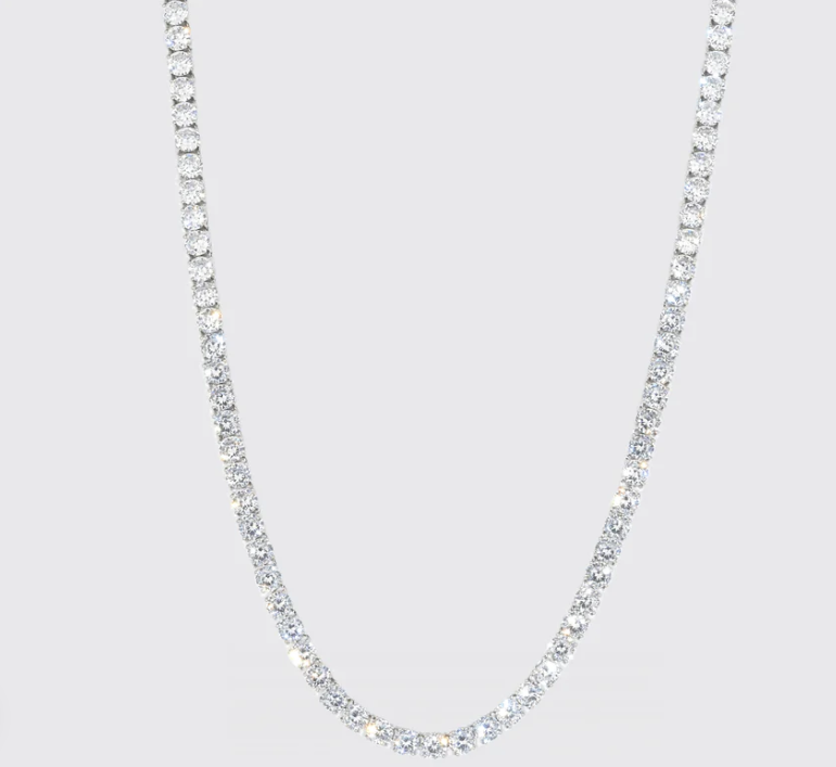 5mm Tennis Chain - White Gold