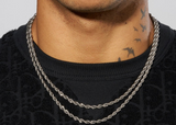 4mm Rope Chain - White Gold