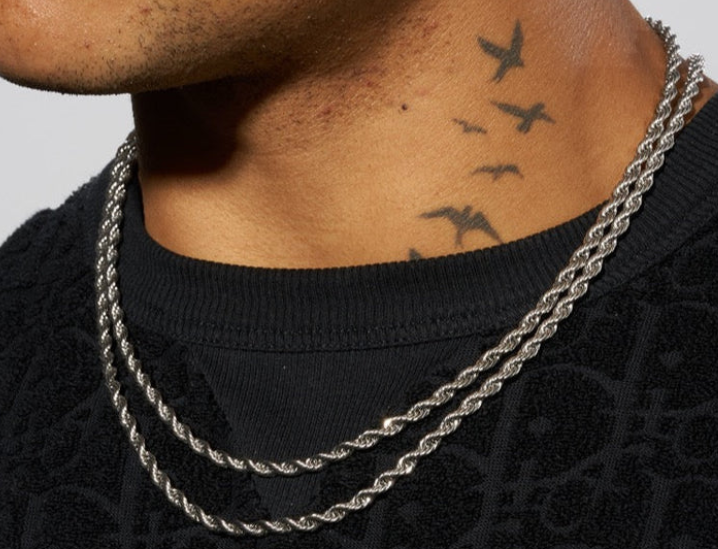 4mm Rope Chain - White Gold