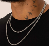4mm Rope Chain - White Gold
