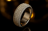 IGI Diamond 5 Row Paved Ring - 925 Silver - D Color - VVS1
